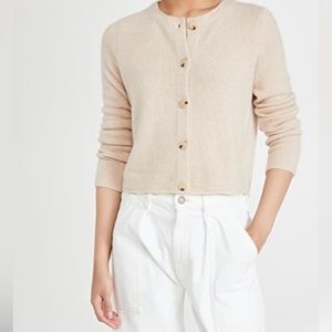 Vince Cashmere Button Crew Cardigan
